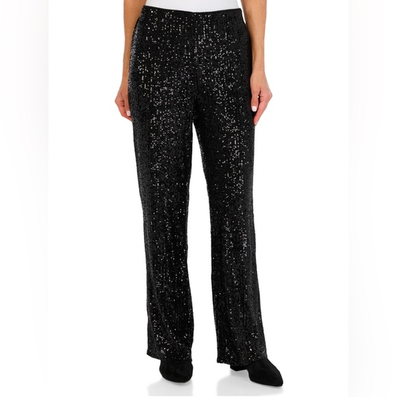 CeCe Pants - CeCe Black Sequin Trousers